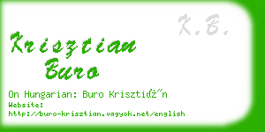 krisztian buro business card